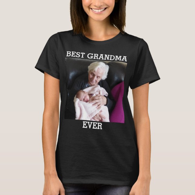 Camiseta La mejor foto de la abuela Personalizado crear la  (Anverso)