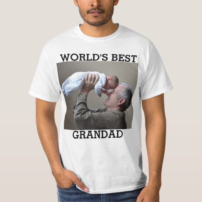 Camiseta La mejor foto de Personalizado de GRANDAD del mund (Anverso)