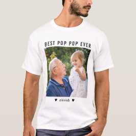 Camiseta La mejor foto del abuelo y el abuelo del Pop