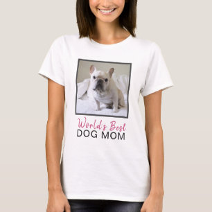 Camiseta La mejor foto del perro del cuadrado de la mamá