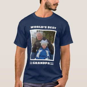 Camiseta La mejor foto del Personalizado del abuelo del mun