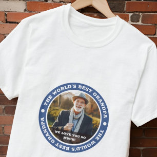 Camiseta La mejor foto del Personalizado moderno del abuelo