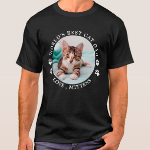 Camiseta La mejor foto Mascota personalizada de papá gato d