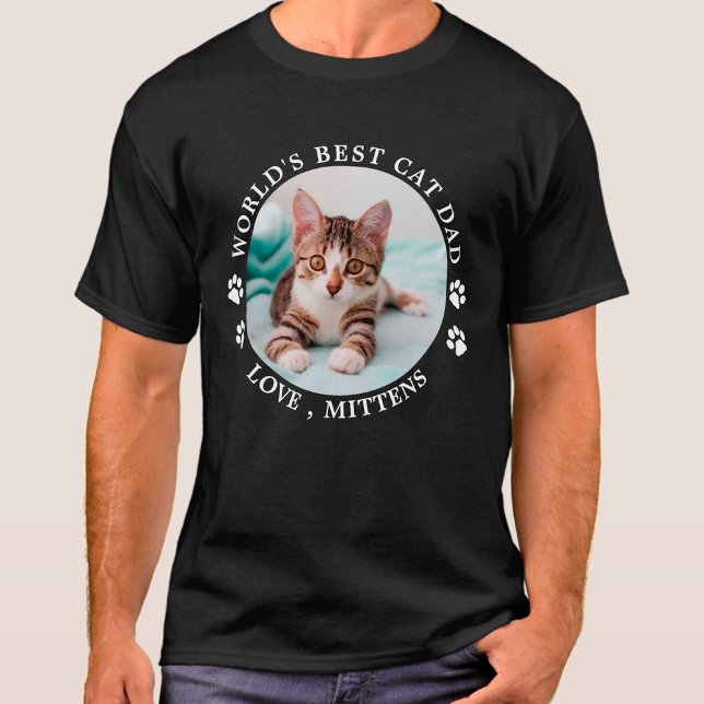 Camiseta La mejor foto Mascota personalizada de papá gato d (Subido por el creador)