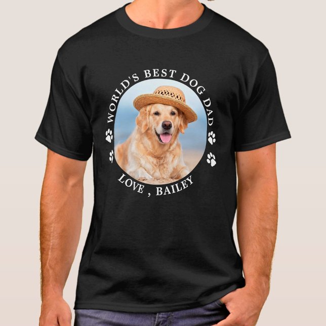 Camiseta La mejor foto Mascota personalizada de papá perro  (Subido por el creador)