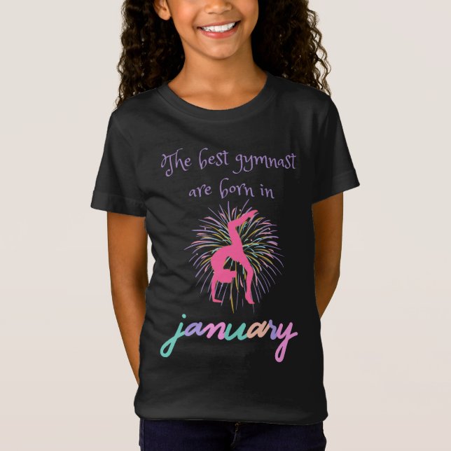 Camiseta La Mejor Gimnasta Nace En Enero (Anverso)