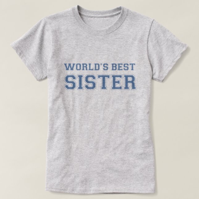 Camiseta La mejor hermana del mundo (Diseño del anverso)