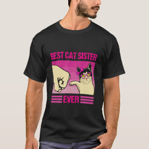 Camiseta La mejor hermana gato de todos Retro lindo gato go