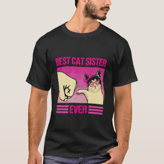 Camiseta La mejor hermana gato de todos Retro lindo gato go