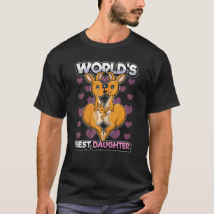 Camiseta La mejor hija del mundo se burló de mamá canguro,