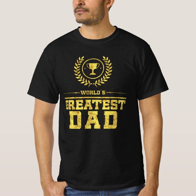 Camiseta La mejor idea de regalo del Trofeo Padre de Oro de (Anverso)