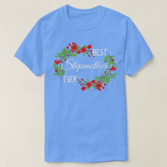 Camiseta La mejor madrastra de las flores de Día de la Madr (Diseño del anverso)