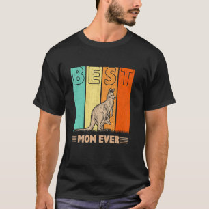 Camiseta La mejor madre canguro jamás retro gráfica de mamá