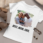 Camiseta La mejor madre de familia Personalizado foto Día d<br><div class="desc">Crea tu camiseta personalizada de regalo del Día de la Madre con tu foto y texto personalizado.</div>