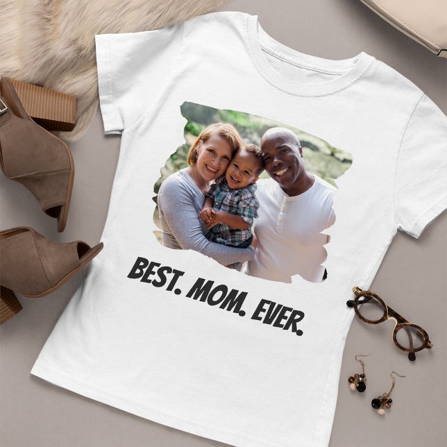 Camiseta La mejor madre de familia Personalizado foto Día d (Subido por el creador)