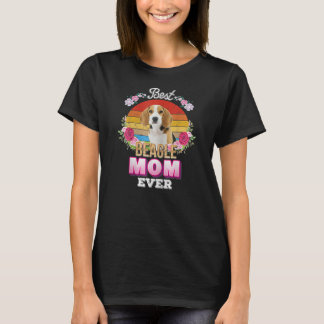 Camiseta La mejor madre de perro del mundo Beagle Floral Re