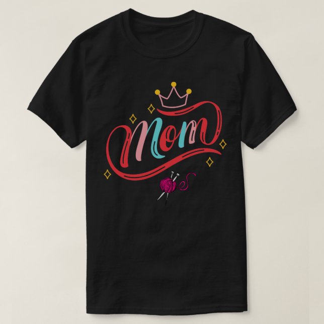 Camiseta La mejor madre de punto diseño divertido de Knitti (Diseño del anverso)