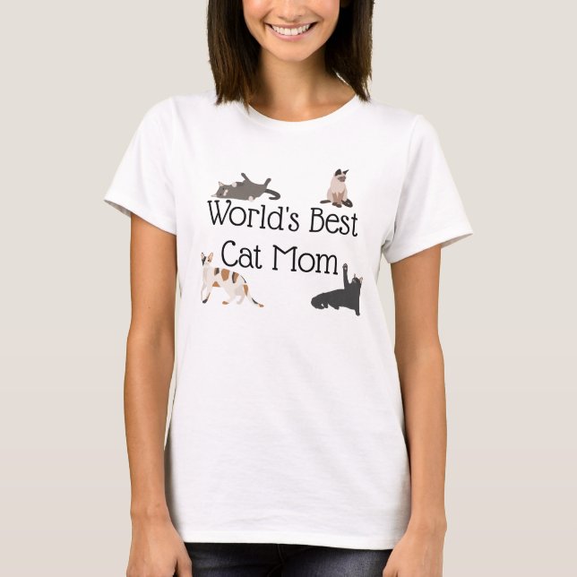 Camiseta La mejor madre del gato del mundo (Anverso)