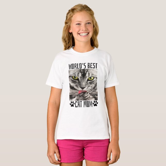 Camiseta La mejor madre del gato del mundo (Anverso completo)