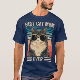 Camiseta La mejor madre del gato jamás vintage, madre del g