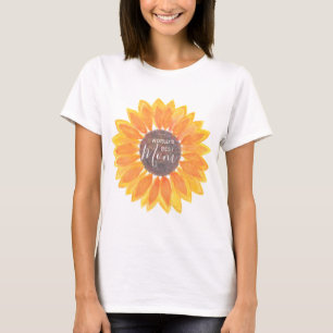 Camiseta La mejor madre del mundo del girasol en el día de 