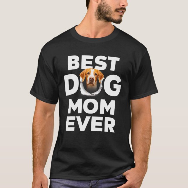 Camiseta La mejor madre del perro alguna vez amante del pun (Anverso)