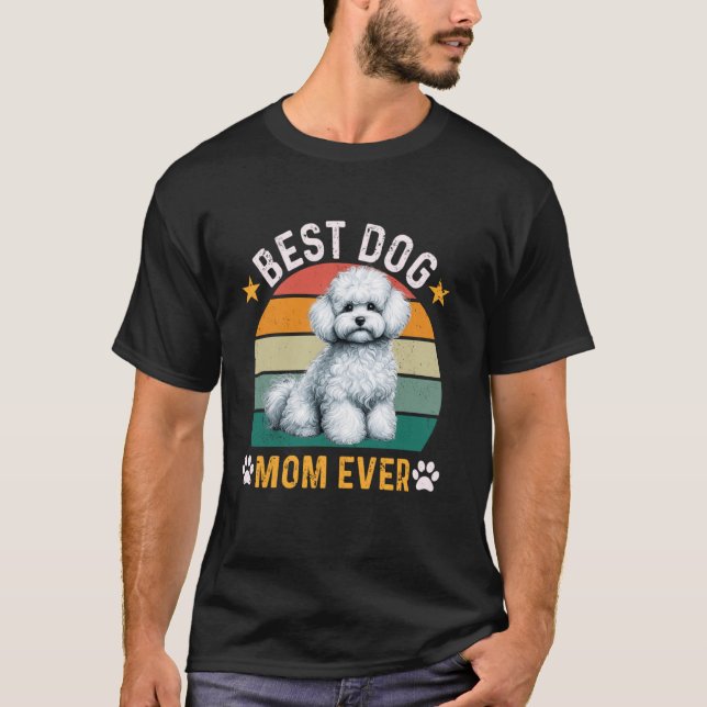 Camiseta La mejor madre del perro caniche maltés, nunca gra (Anverso)
