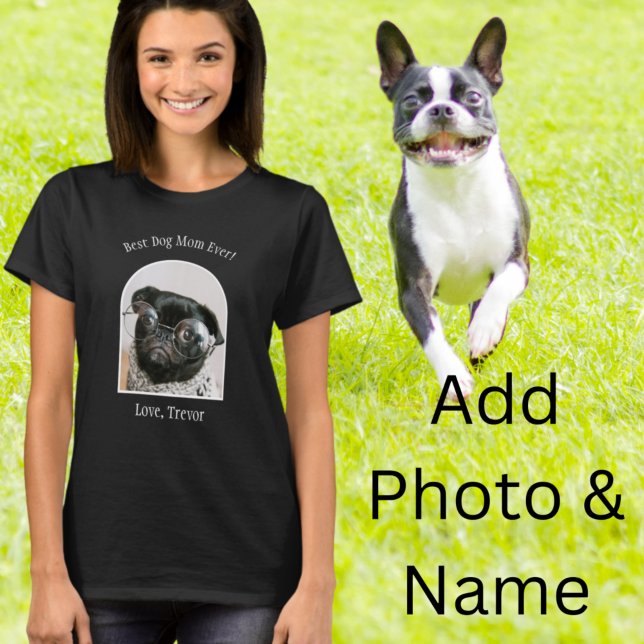 Camiseta La mejor madre del perro de la foto del perro (Subido por el creador)