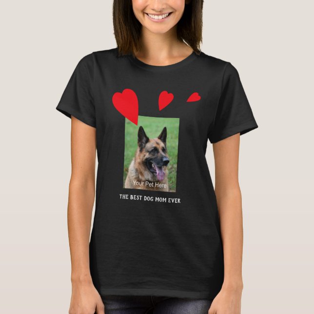Camiseta La mejor madre del perro de la historia, tu foto,  (Anverso)