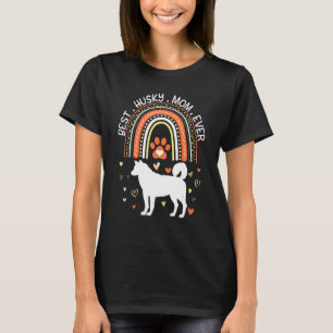 Camiseta La mejor madre del perro Husky es mi hijo