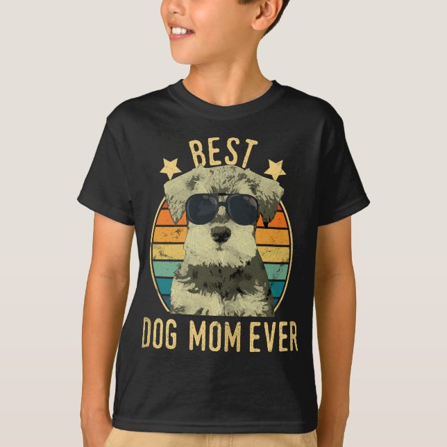 Camiseta La mejor madre del perro jamás en miniatura Schnau (Anverso)