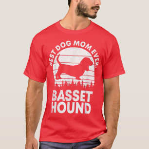 Camiseta La mejor madre del perro jamás Retro Basset Hound 