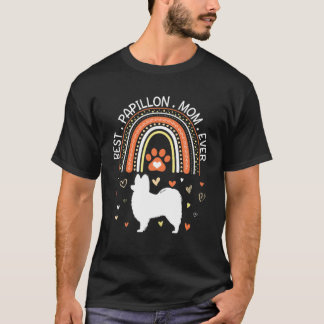 Camiseta La mejor madre del perro papilón jamás feliz madre