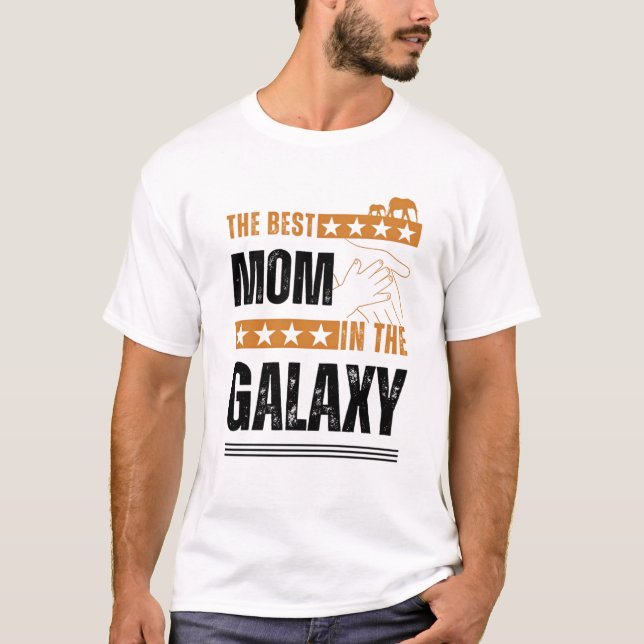 Camiseta La mejor madre en Galaxy Essential, asombrosa T (Anverso)