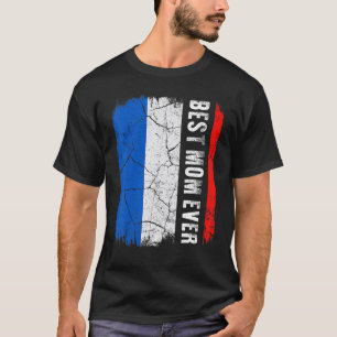 Camiseta La mejor madre francesa que jamás bandera el día d