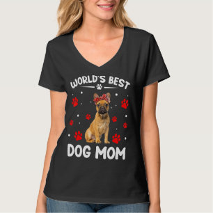 Camiseta La mejor madre graciosa del Bulldog francés del mu