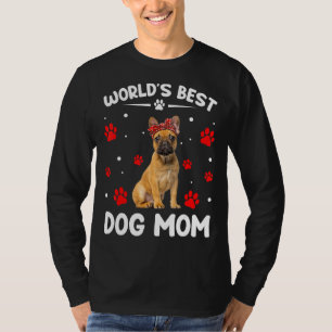Camiseta La mejor madre graciosa del Bulldog francés del mu