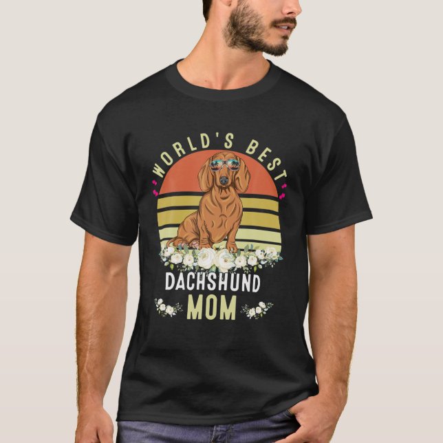Camiseta La Mejor Madre Perro De Dachshund Del Mundo Es Div (Anverso)