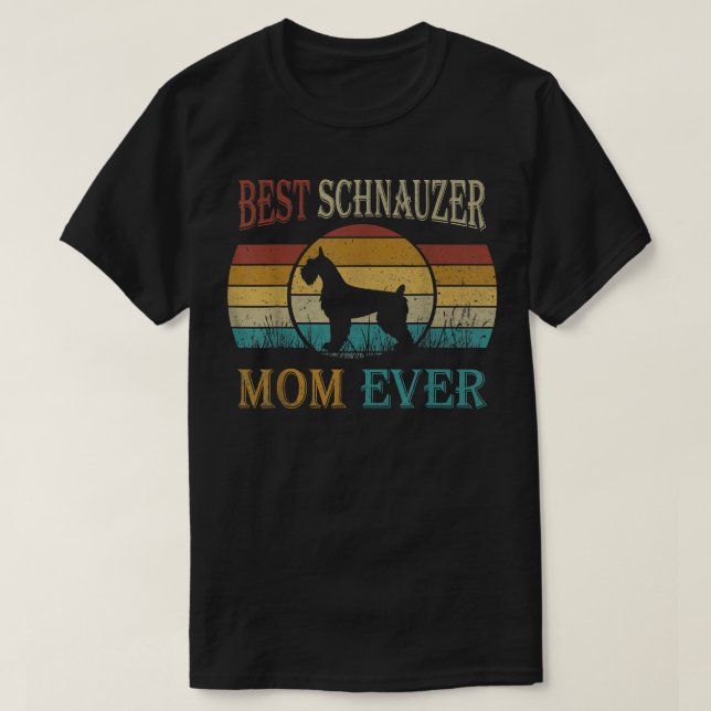 Camiseta La mejor madre Schnauzer del día de la madre perro (Diseño del anverso)