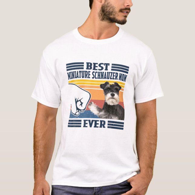 Camiseta La mejor madre Schnauzer en miniatura de la vieja  (Anverso)