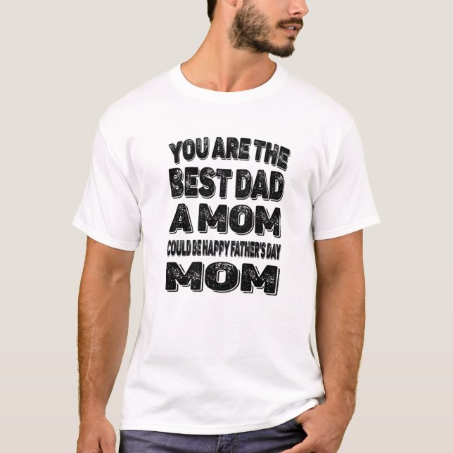 Camiseta La mejor madre soltera cita el gracioso Día del Pa (Anverso)