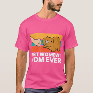 Camiseta La mejor madre wombat alguna vez ama a los wombats