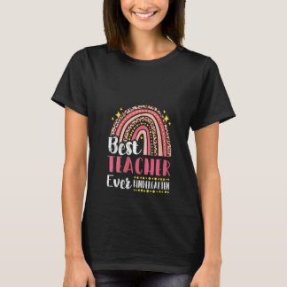 Camiseta La Mejor Maestra Mujeres Jamás Guardería Arcoíris 