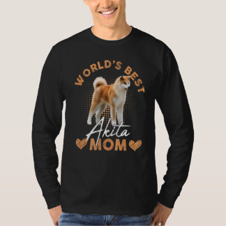 Camiseta La mejor mamá Akita del mundo perro mamá mujeres