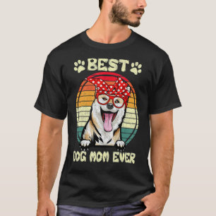 Camiseta La mejor mamá chiba inu de la época perro de mamá