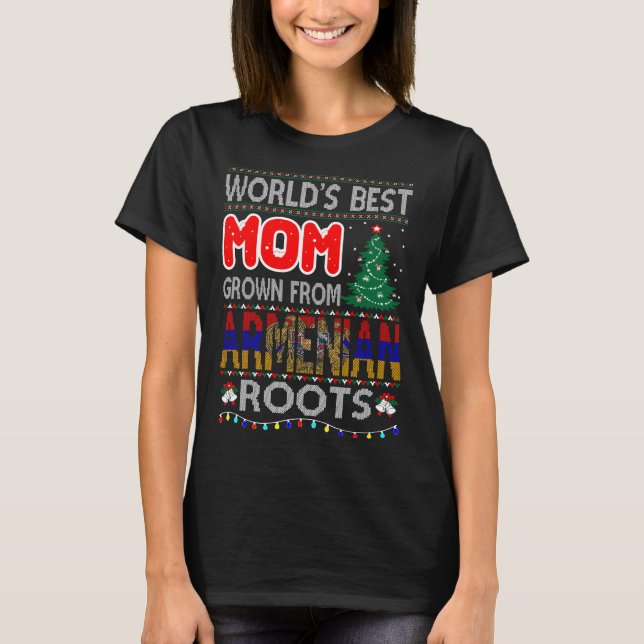 Camiseta La mejor mamá cultivó Navidades de raíces armenias (Anverso)