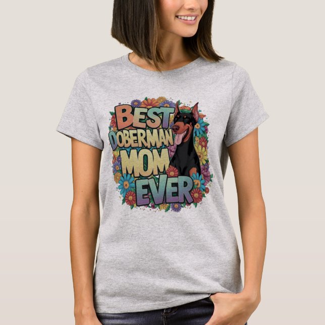 Camiseta La mejor mamá de Doberman de todas (Anverso)