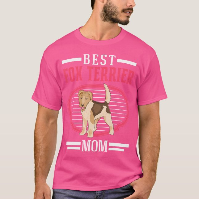 Camiseta La mejor mamá de Foxterrier con cable Fox Terrier (Anverso)