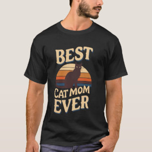 Camiseta La Mejor Mamá de Gatos Minimalista Día de la Madre