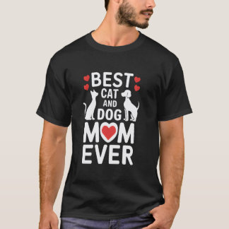 Camiseta La mejor mamá de gatos y perros del mundo Amante d